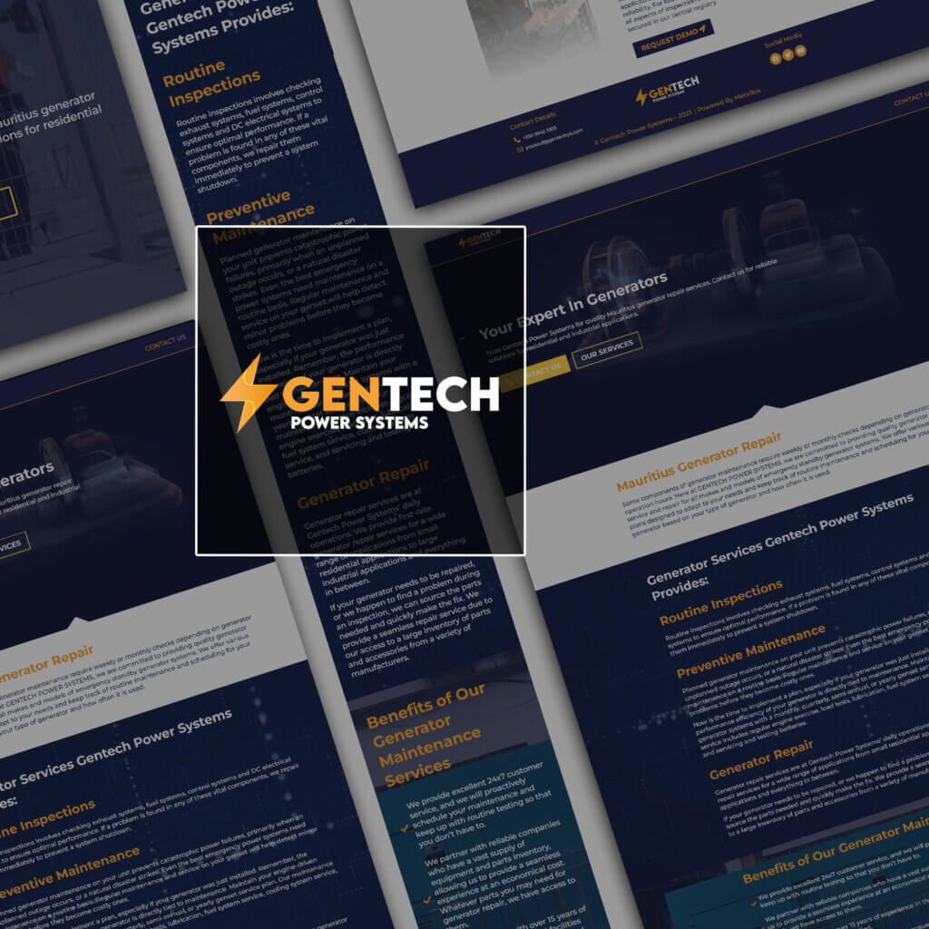 Gentech Power Systems Website Featured Image