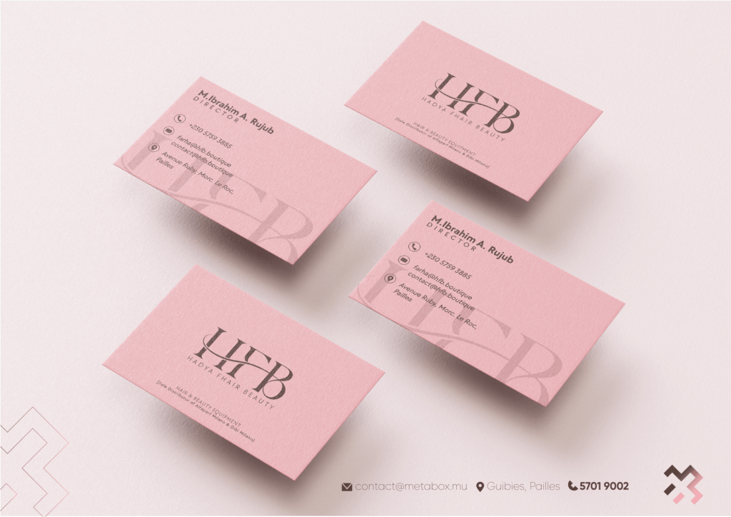 Business card presentation